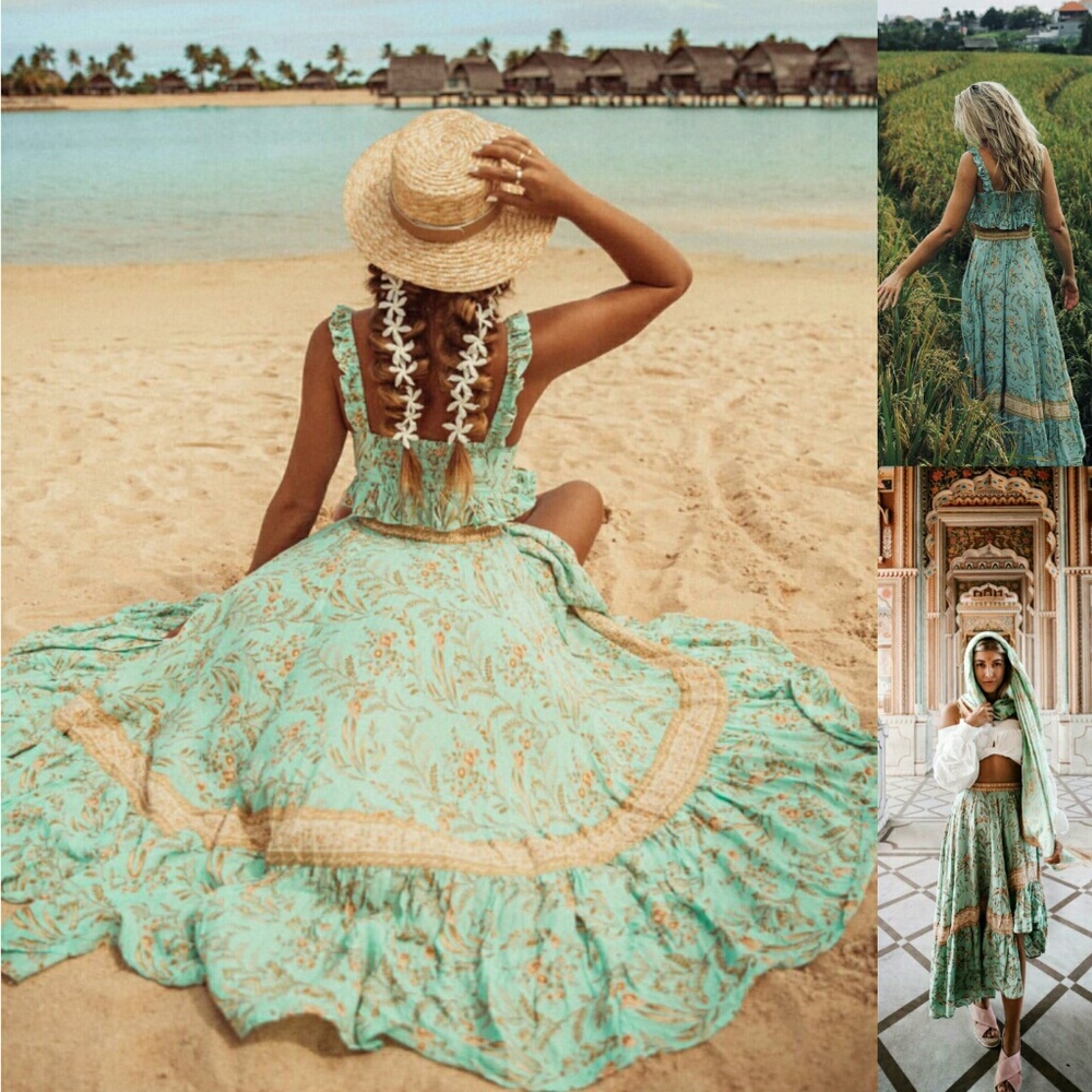 New spell designs maisie skirt vintage turquoise S